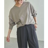 グレージュ | ソフトタッチアイレットVネックプルオーバー | Lbc with Life