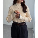 袖配色レイヤーリブニット | Lbc with Life | 詳細画像10