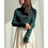 袖配色レイヤーリブニット | Lbc with Life | 詳細画像16