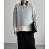 ヘリンボン柄ニットプルオーバー | Lbc with Life | 詳細画像1