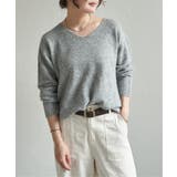 グレー | アンゴラコンVネックニット | Lbc with Life