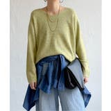 グリーン | アンゴラコンVネックニット | Lbc with Life