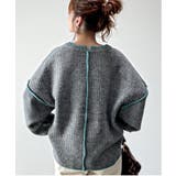 【インフルエンサー着用】ステッチ配色畦ラインニットプルオーバー | Lbc with Life | 詳細画像5 