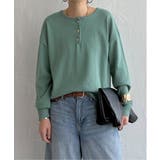 グリーン | コットンタッチ2WAYヘンリーニット | Lbc with Life