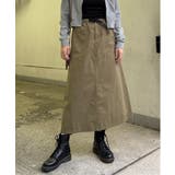 カーキ | コットンツイルワークベルトスカート | Lbc with Life