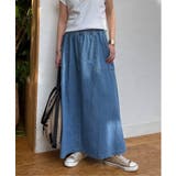 デニムコットンワークフレアスカート | Lbc with Life | 詳細画像2