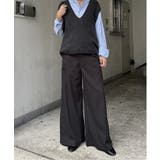 チャコール | リネン混ベイカーワイドパンツ | Lbc with Life