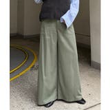 カーキ | リネン混ベイカーワイドパンツ | Lbc with Life