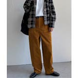 キャメル | 【インフルエンサー着用】コーデュロイベイカーゆるテーパードパンツ | Lbc with Life