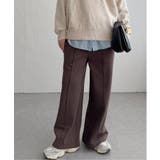 ダークブラウン | 【インフルエンサー着用】裏起毛センタータックイージーパンツ | Lbc with Life