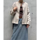 エクリュ ノーカラーブルゾン | Lbc with Life | 詳細画像9 