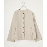 エクリュ ノーカラーブルゾン | Lbc with Life | 詳細画像18 