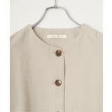 エクリュ ノーカラーブルゾン | Lbc with Life | 詳細画像20 