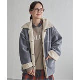 グレー | ボアコーデュロイリバーシブル襟付きジャケット | Lbc with Life