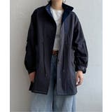 ネイビーブルー | デニム切り替えモッズコート | Lbc with Life