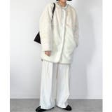 オフホワイト | リバーシブルファーキルトコート | Lbc with Life