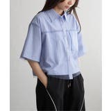 ストライプチュールカブセSSシャツ | VENCE share style【WOMEN】 | 詳細画像2