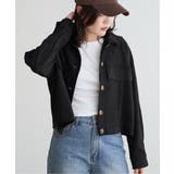 ブラック | カットスェードオーバーシャツ | VENCE share style【WOMEN】