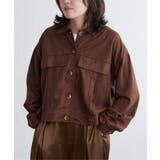 ブラウン | カットスェードオーバーシャツ | VENCE share style【WOMEN】