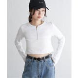 テレコハーフジップクロップドプルオーバー | VENCE share style【WOMEN】 | 詳細画像10 