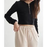 テレコハーフジップクロップドプルオーバー | VENCE share style【WOMEN】 | 詳細画像19 