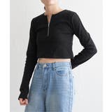テレコハーフジップクロップドプルオーバー | VENCE share style【WOMEN】 | 詳細画像25 