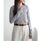 テレコハーフジップクロップドプルオーバー | VENCE share style【WOMEN】 | 詳細画像2 