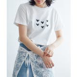 オフホワイト | オーガンジーハートTシャツ | VENCE share style【WOMEN】