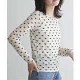 アイボリー | シアーリボンフロッキープルオーバー | VENCE share style【WOMEN】