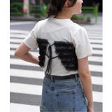 天竺チュールフリルビスチェ見えTシャツ | VENCE share style【WOMEN】 | 詳細画像2 