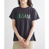 チャコール | GLEAM刺繍ロゴTシャツ | VENCE share style【WOMEN】