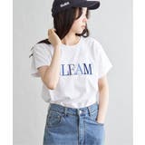 オフホワイト | GLEAM刺繍ロゴTシャツ | VENCE share style【WOMEN】
