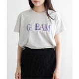 ミディアムグレー | GLEAM刺繍ロゴTシャツ | VENCE share style【WOMEN】