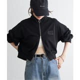 ブラック | 裏毛ショートブルゾン | VENCE share style【WOMEN】