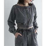【セットアップ対応】ケミカルオフショルスウェットジップ | VENCE share style【WOMEN】 | 詳細画像1 
