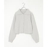 モクグレー | 襟付きジップカーディガン | VENCE share style【WOMEN】