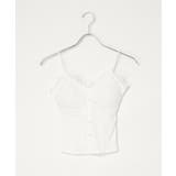 オフホワイト | ボタンレースブラトップ | VENCE share style【WOMEN】