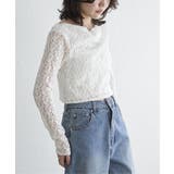 オフホワイト | レースドレープオフショル | VENCE share style【WOMEN】