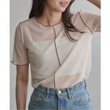 シアーメロウ配色トップス | VENCE share style【WOMEN】 | 詳細画像5 