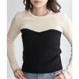 ウールライクビスチェ見え配色プルオーバー | VENCE share style【WOMEN】 | 詳細画像9 