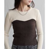 ウールライクビスチェ見え配色プルオーバー | VENCE share style【WOMEN】 | 詳細画像15 