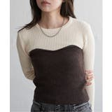 ウールライクビスチェ見え配色プルオーバー | VENCE share style【WOMEN】 | 詳細画像16 