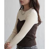 ウールライクビスチェ見え配色プルオーバー | VENCE share style【WOMEN】 | 詳細画像17 