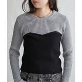 ウールライクビスチェ見え配色プルオーバー | VENCE share style【WOMEN】 | 詳細画像1 