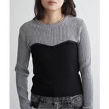 ウールライクビスチェ見え配色プルオーバー | VENCE share style【WOMEN】 | 詳細画像2 