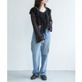 メッシュフリルジップカーディガン | VENCE share style【WOMEN】 | 詳細画像8 