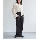 メッシュフリルジップカーディガン | VENCE share style【WOMEN】 | 詳細画像3 