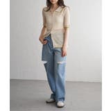 麻タッチ襟付きカーディガン | VENCE share style【WOMEN】 | 詳細画像15