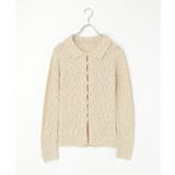 ベージュ | ツイード風スラブポロカーディガン | VENCE share style【WOMEN】