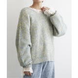 ホワイト | ミックスアームウォーマー風Vネックプルオーバー | VENCE share style【WOMEN】